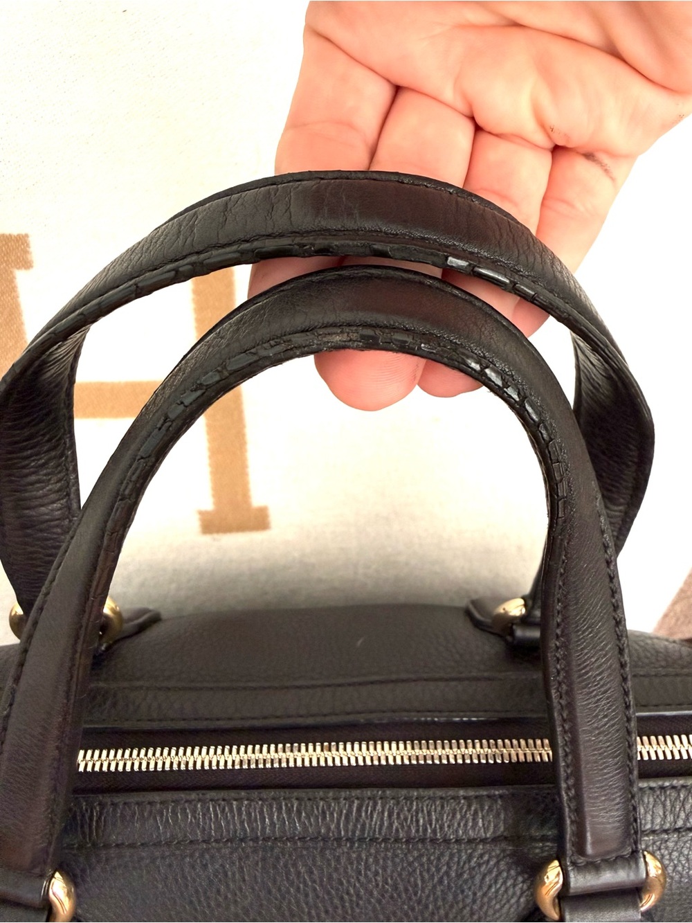 Authentic Gucci SoHo 2Way shoulder bag black leather gold hardware medium - Picture 8 of 16